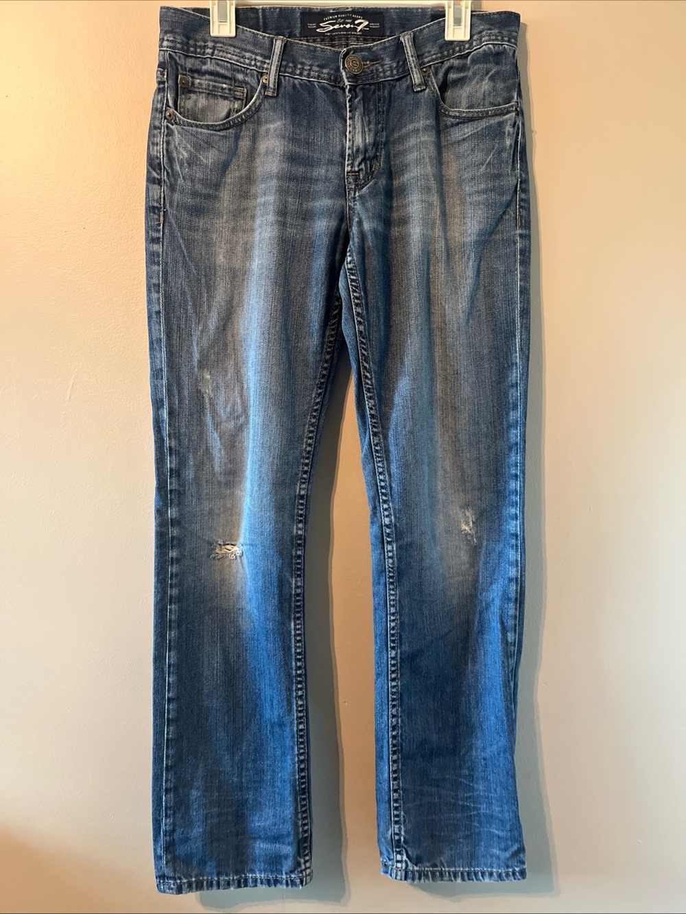 Seven7 Men's Jeans 30x32 Blue Straight Fit Comfort Denim Casual